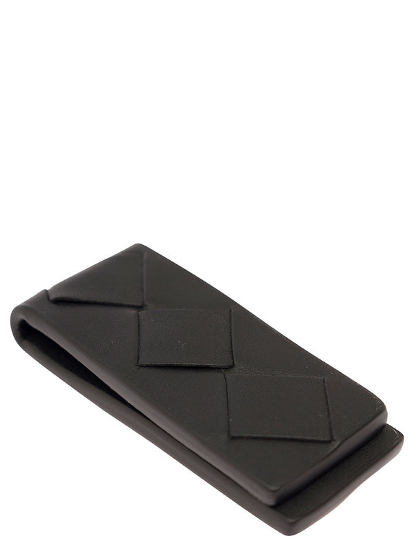 Bottega Veneta Money Clip Intreccio In Leather - Men