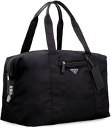 Prada Logo Triangle Zipped Travel Bag - Women