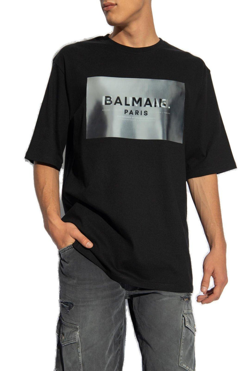 Balmainlogo Detailed Crewneck T-shirt - Men