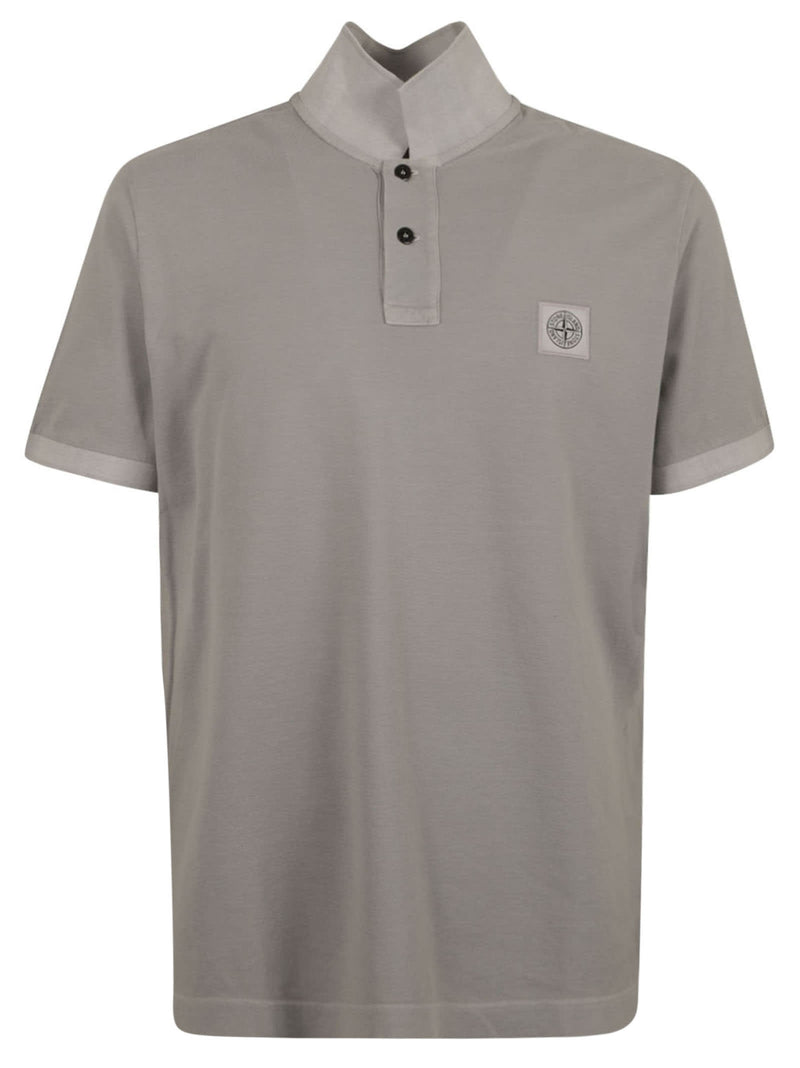 Stone Island Logo Patched Regular Polo Shirt - Men