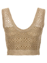 Brunello Cucinelli Openwork Crop Top - Women