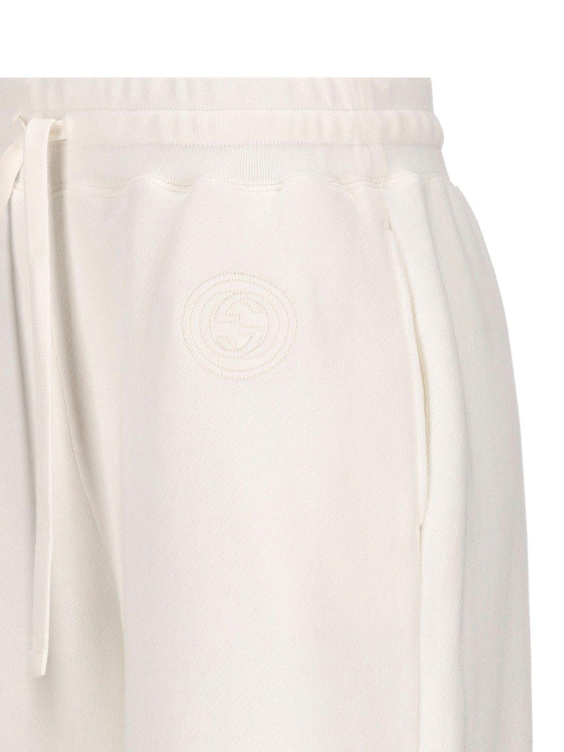 Gucci Interlocking G Embroidered Jersey Trousers - Women