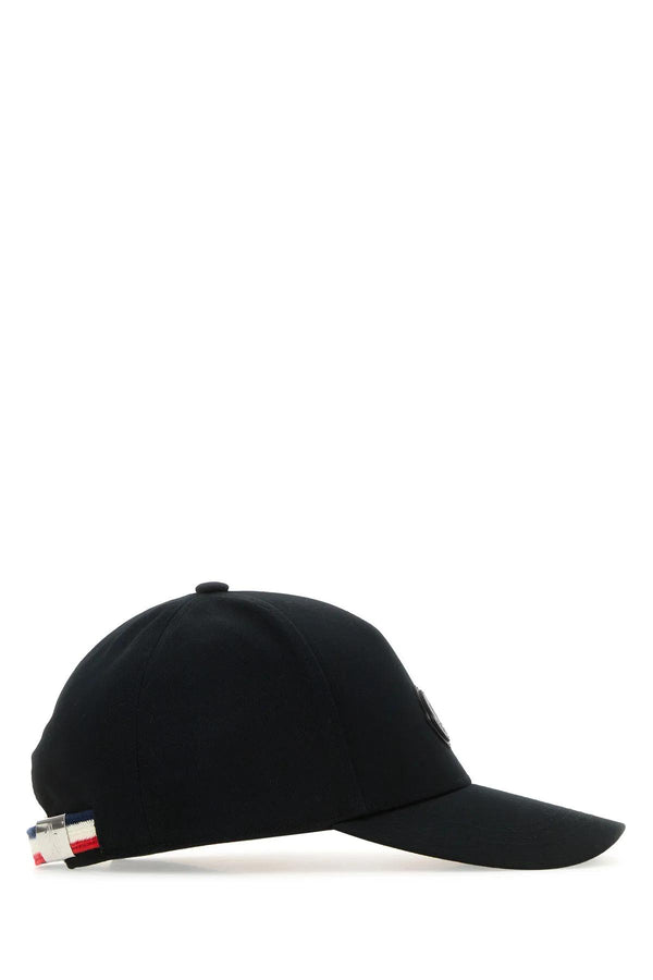 Moncler Black Cotton Baseball Cap - Men