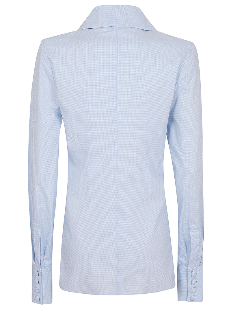 Balmain Mini Vichy Popeline Knotted Shirt - Women