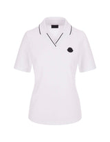 Moncler White Polo Shirt With Iconic Felt - Women