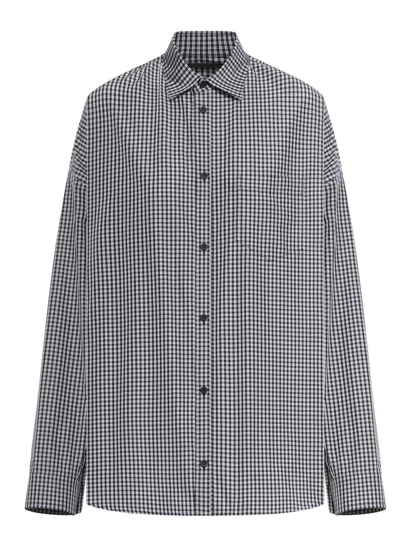 Balenciaga Checked Oversized Shirt - Women