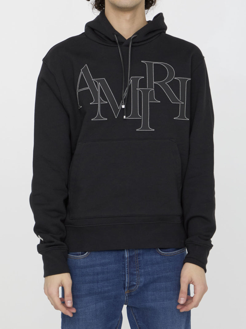 Amiri Staggered Logo Hoodie - Men