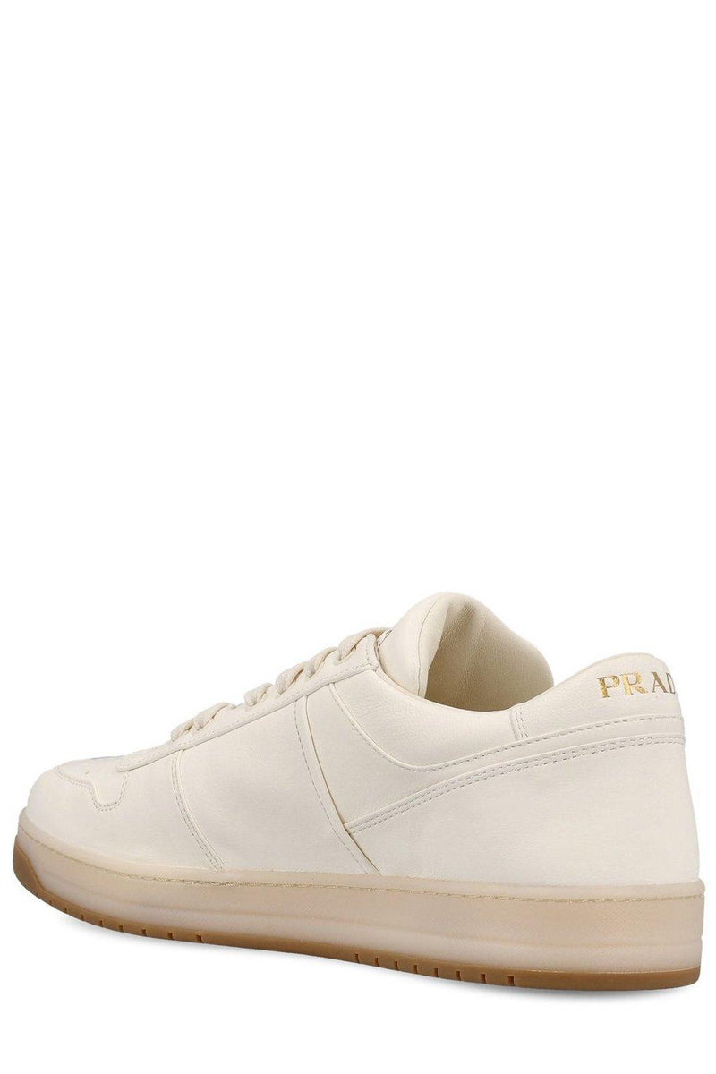 Prada Enamel-triangle Lace-up Sneakers - Men