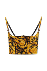 Versace Barocco-printed Stretched Bustier Top - Women