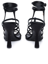 Versace Black Satin Sandals - Women