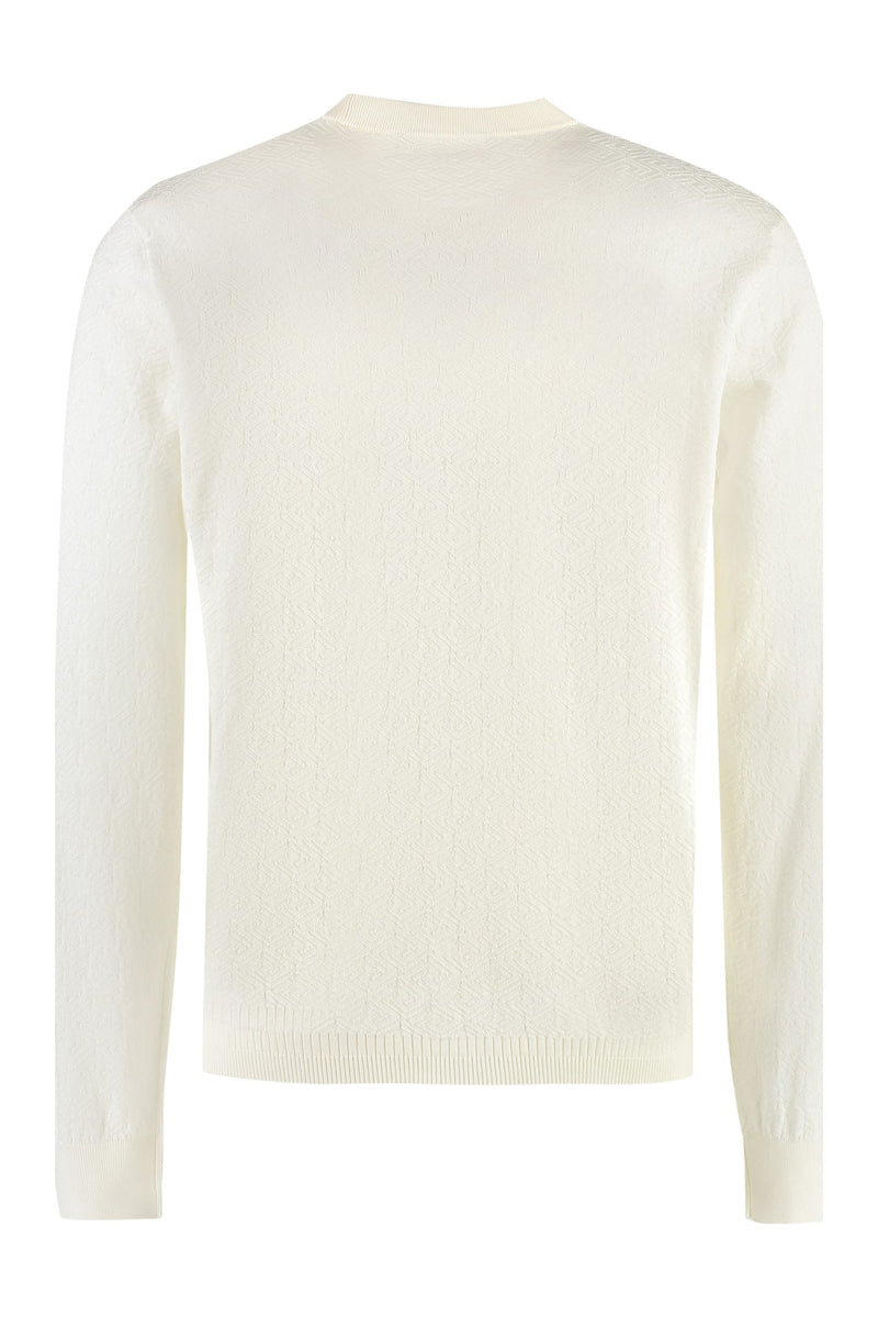 Versace Long Sleeve Cotton Blend T-shirt - Men