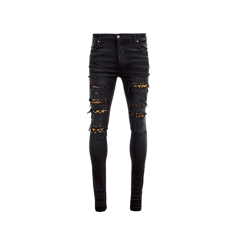 AMIRI Leopard Denim Jeans - Men - Piano Luigi