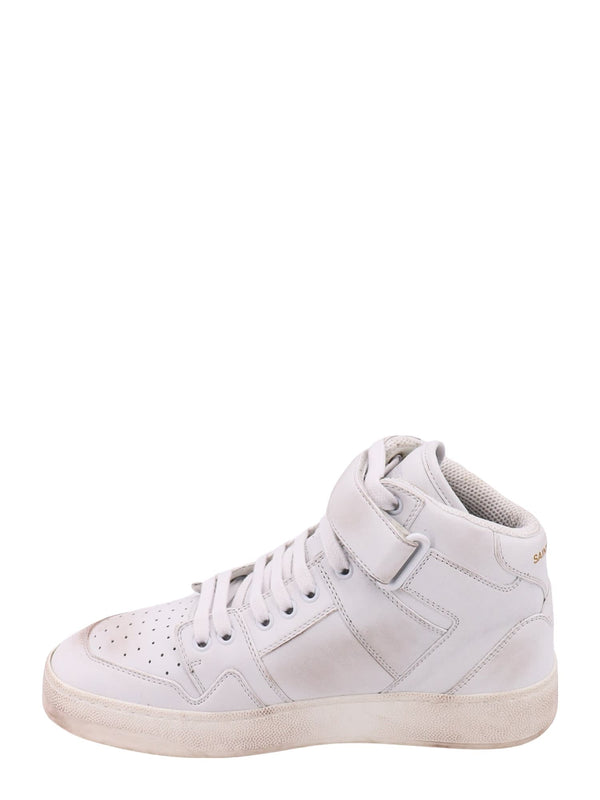 Saint Laurent Lax Sneakers In Washed-out Effect Leather - Men