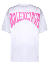 Balenciaga Paris White/pink T-shirt - Women