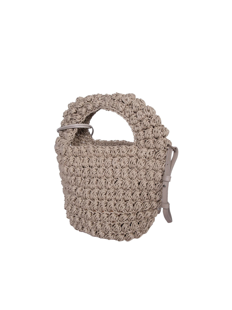 J.W. Anderson Popcorn Basket Grey Large Bag - Women