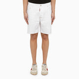 Dsquared2 White Cotton Bermuda Shorts - Men