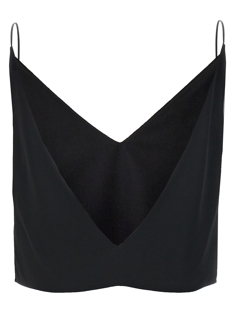 Saint Laurent Silk Cropped Top - Women