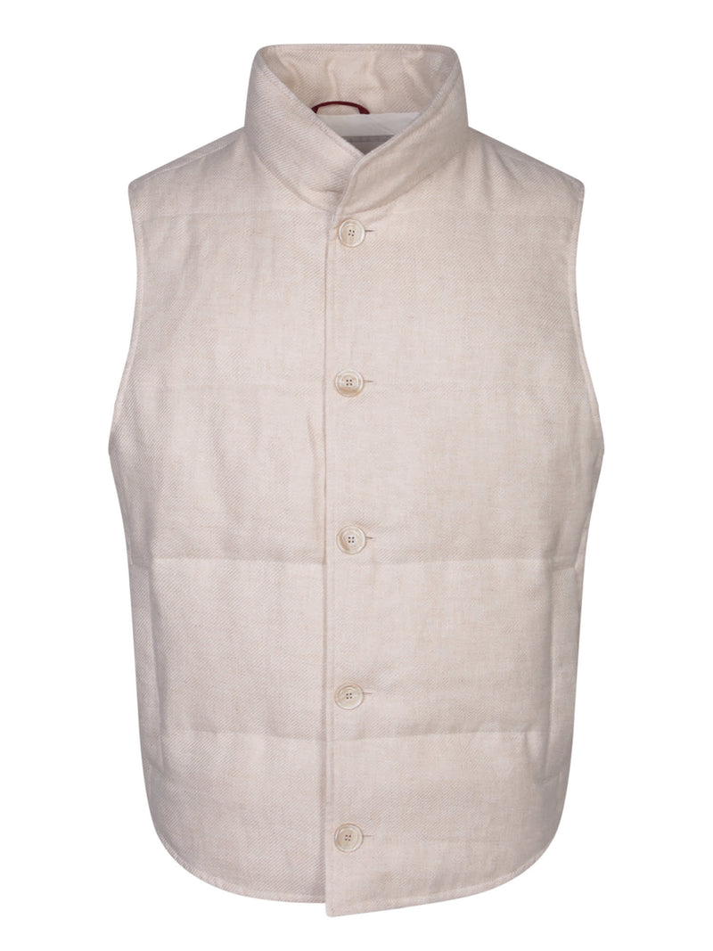 Brunello Cucinelli Padded Beige Vest - Men