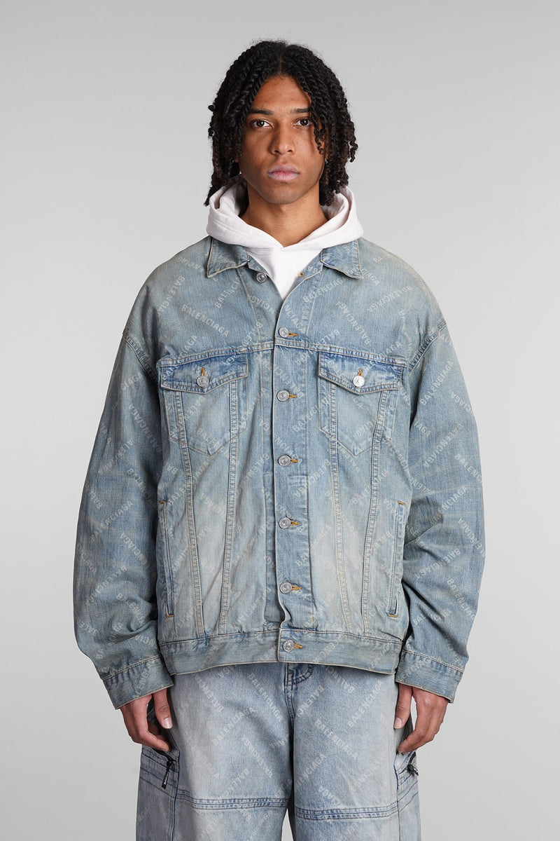 Balenciaga Denim Jackets In Blue Cotton - Men