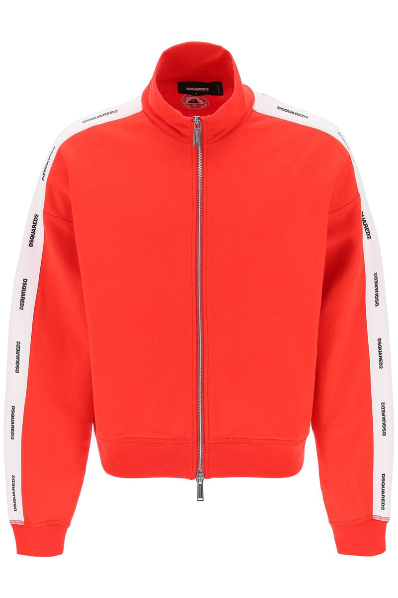 Dsquared2 Zip-up Sweatshirt With Logo Bands - Men