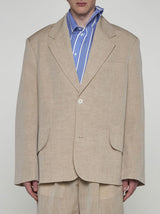 Jacquemus Titolo Linen And Wool Single-breasted Blazer - Men