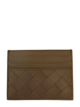 Bottega Veneta Beige Card-holder With Intreccio Motif In Leather Man - Men