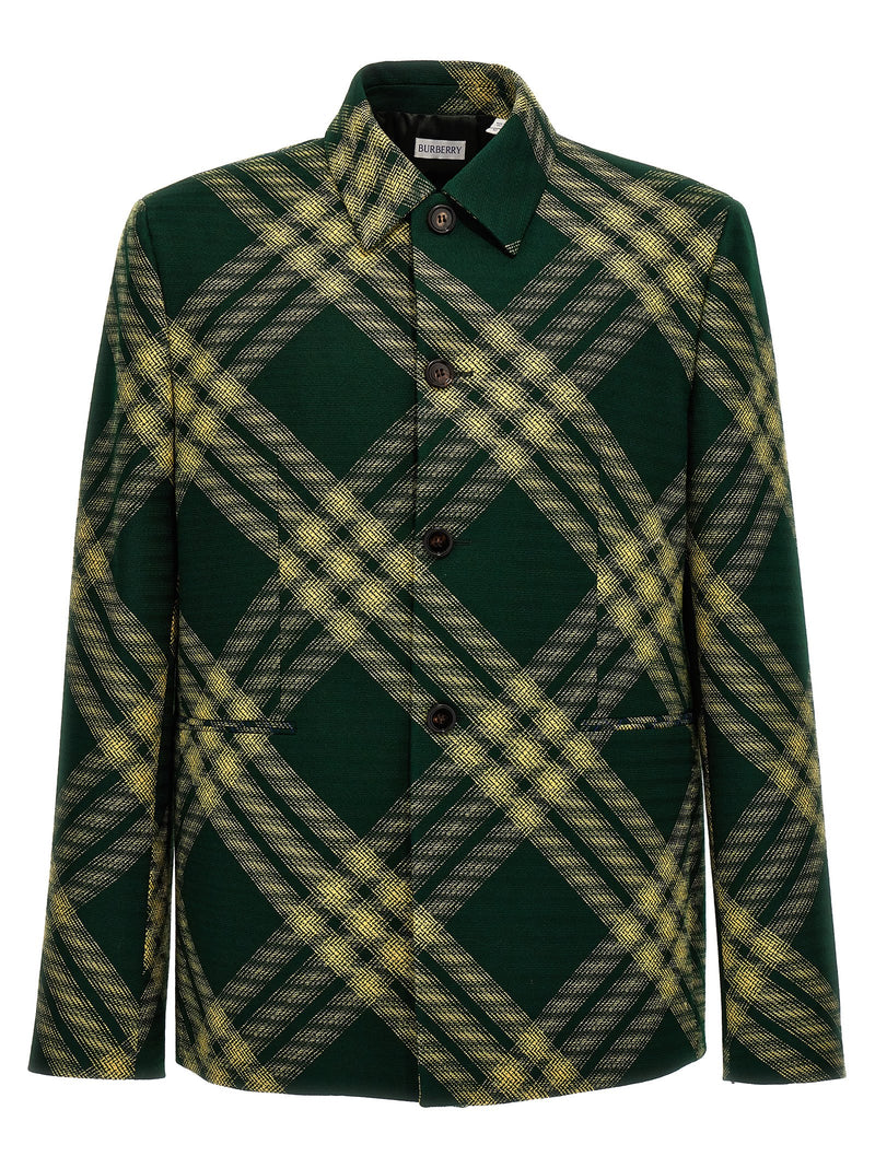 Burberry Check Wool Tailored Blazer - Men