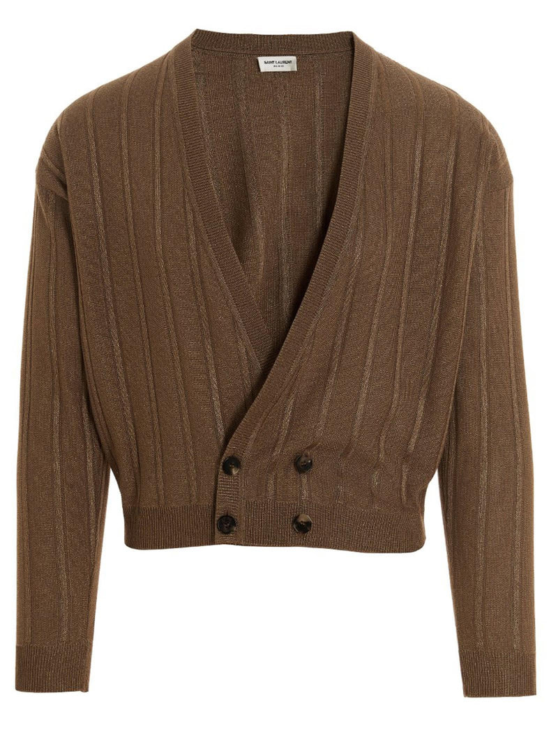 Saint Laurent Ribbed Knit Cardigan - Men - Piano Luigi