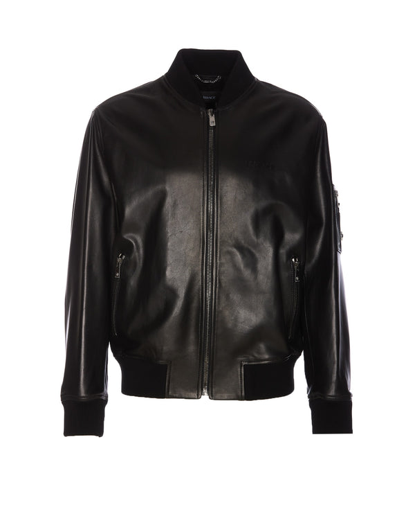 Versace Leather Bomber Jacket - Men