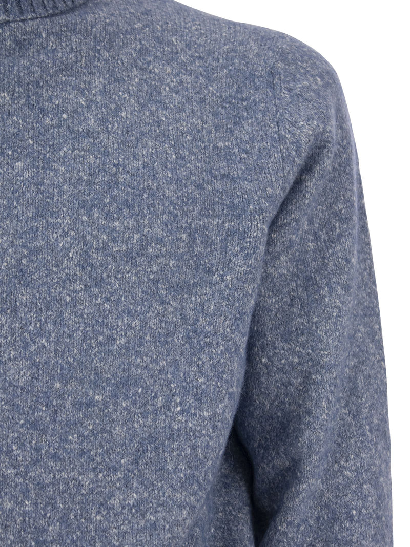 Brunello Cucinelli Turtleneck Sweater In Alpaca, Cotton And Wool - Men