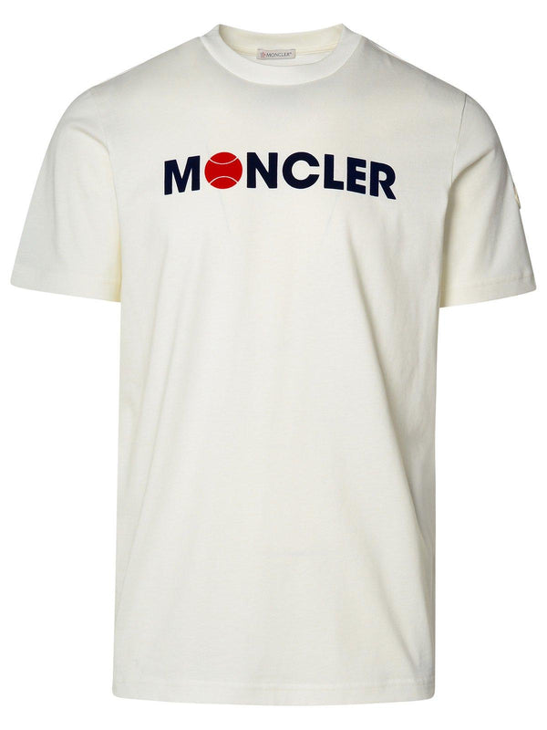 Moncler Logo Flocked Crewneck T-shirt - Women