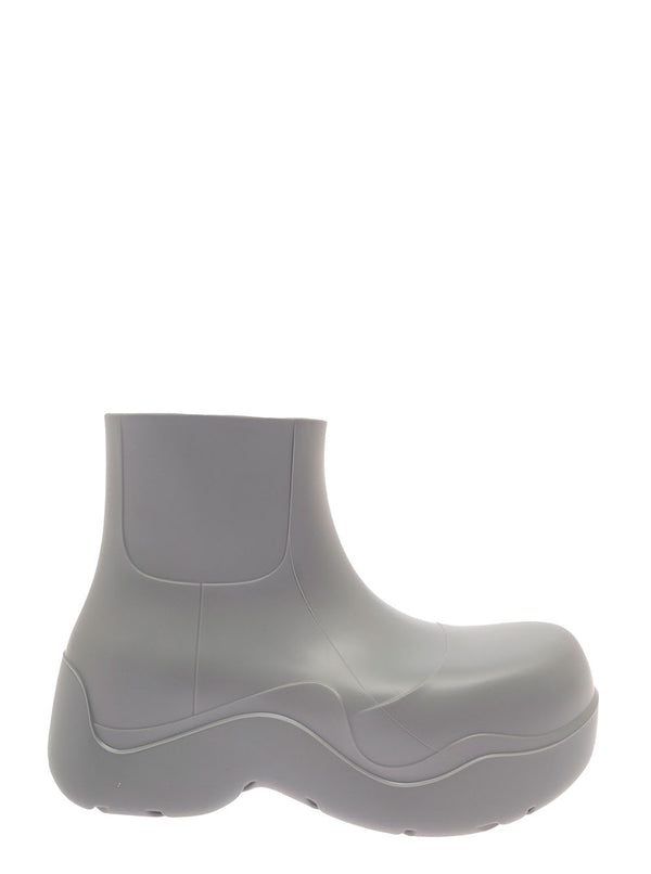 Bottega Veneta puddle Grey Molded Ankle Boots In Biodegradable Rubber Woman - Women