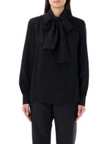 Saint Laurent Lavallière-neck Blouse - Women