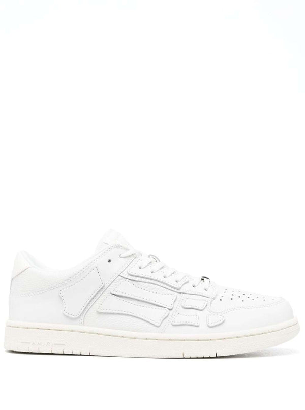 AMIRI skel Top Low White Sneakers With Skeleton Patch In Leather Man - Men