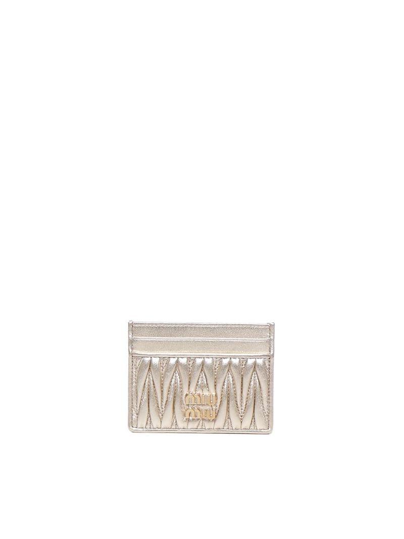 Miu Miu Cardholder Wallet In Matelassé - Women