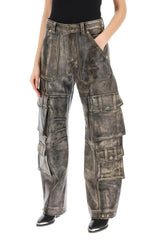 Golden Goose Irin Cargo Pants In Vintage-effect Nappa Leather - Women