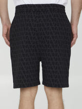 Valentino Toile Iconographe Cotton Bermuda Shorts - Men