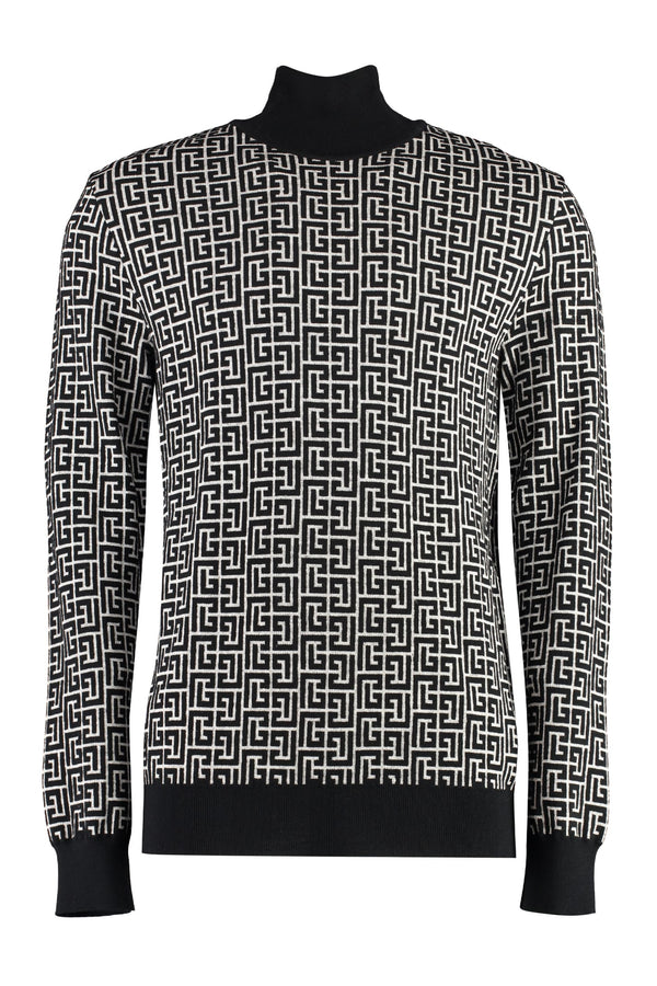 Balmain Wool Blend Turtleneck Sweater - Men