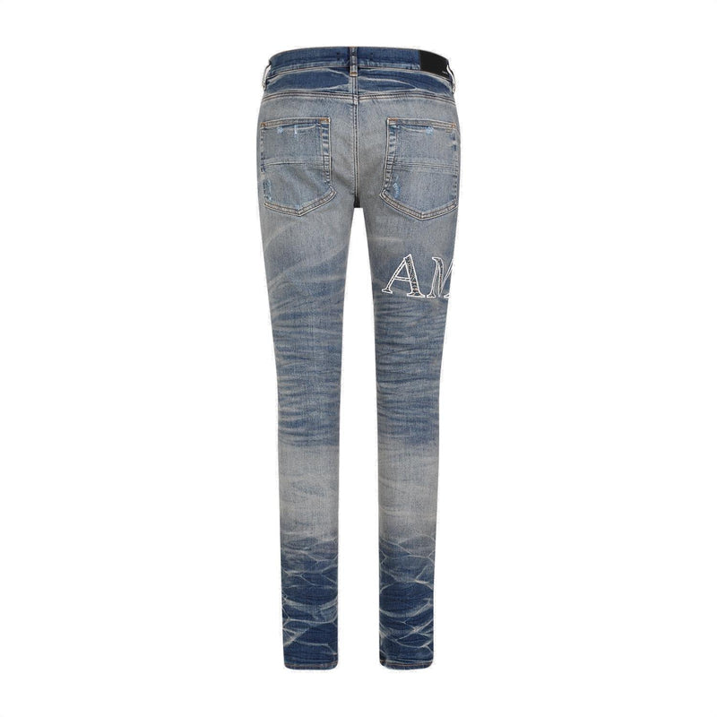 AMIRI Core Logo Bandana Jacquard Distressed Jeans - Men