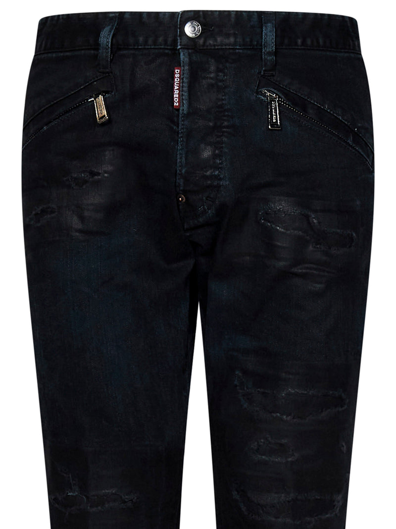 Dsquared2 Black Bull Ripped Wash Cool Guy Jeans - Men