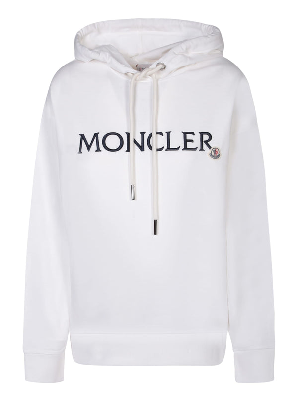 Moncler Logo Ivory Hoodie - Women