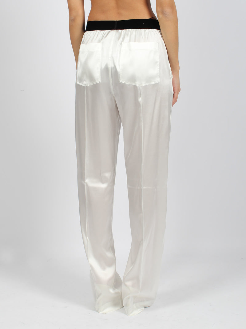 Tom Ford Stretch Silk Satin Pj Pants - Women