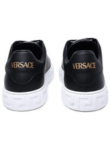 Versace Black Leather Sneakers - Men