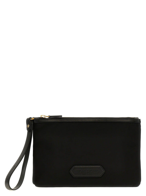 Tom Ford Logo Nylon Clutch - Men - Piano Luigi