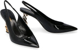 Saint Laurent Opyum Slingback Pumps With Monogram Heel - Women