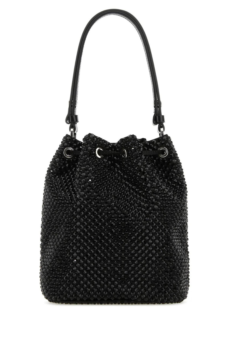 Prada Embellished Satin Bucket Bag - Women