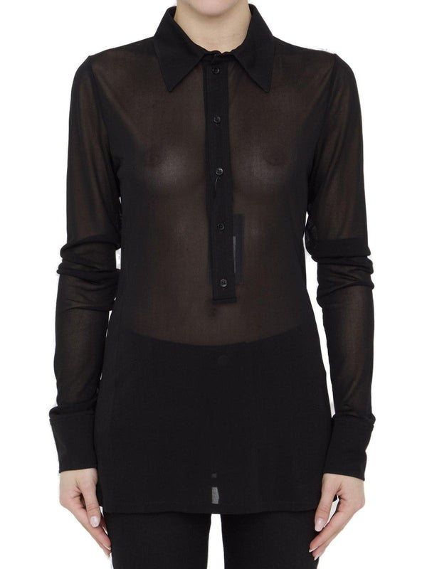 Saint Laurent Buttoned Long-sleeved Shirt - Women