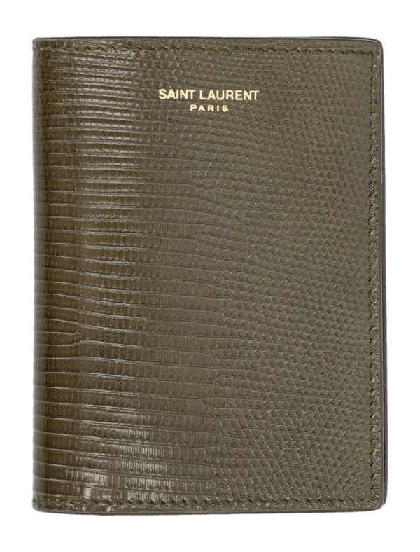 Saint Laurent Lizard Credit Card Wallet - Men