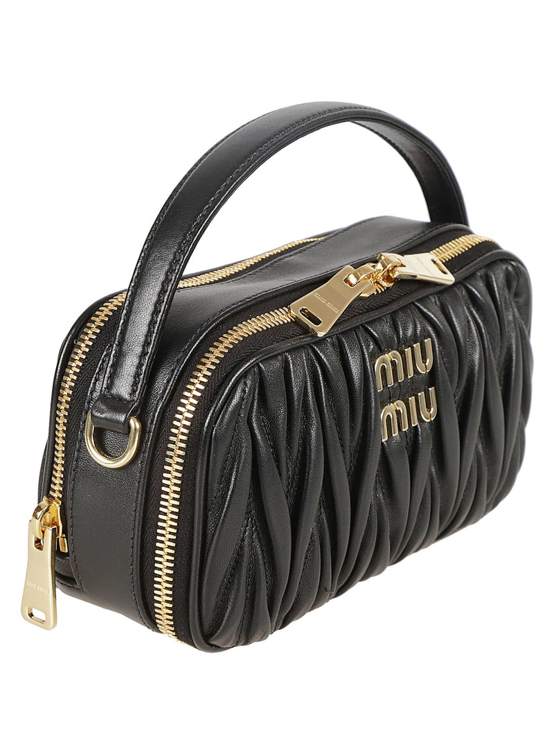 Miu Miu Logo Top Zip Shoulder Bag - Women