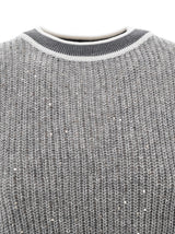 Brunello Cucinelli Contrasting-border Knitted Top - Women